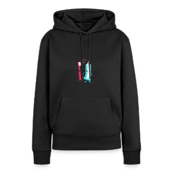 Brosse à dents et dentifrice Paire Cadeau pour les dentistes - Sweat à capuche Premium bio Femme - noir - Devant - Julia (174cm)