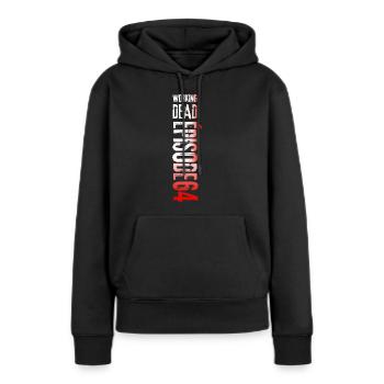 Demonstration zur Rentenreform - Frauen Premium Bio Hoodie - Schwarz - Vorne - Julia (174cm)