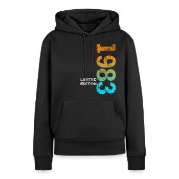 Limited Edition 1983 Geburtstag Geschenk 40. - Frauen Premium Bio Hoodie - Schwarz - Vorne - Julia (174cm)