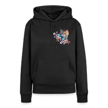 Buntes aquarell Motiv - Frauen Premium Bio Hoodie - Schwarz - Vorne - Julia (174cm)