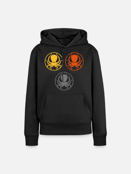 Tintenfisch - Frauen Premium Bio Hoodie - Schwarz