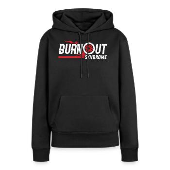 Burnout Woodstock Burn out Wheel Drift Dérive - Sweat à capuche Premium bio Femme - noir - Devant - Julia (174cm)