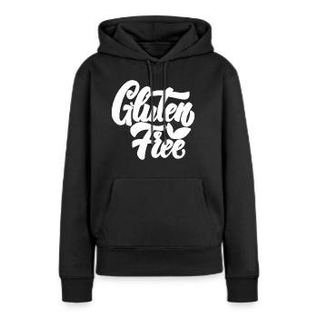 Gluten-frei - Frauen Premium Bio Hoodie - Schwarz - Vorne - Julia (174cm)