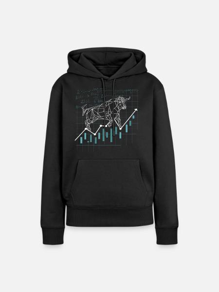 shares Bullish Stock trader gift gift gift - Women’s Premium Organic Hoodie - black