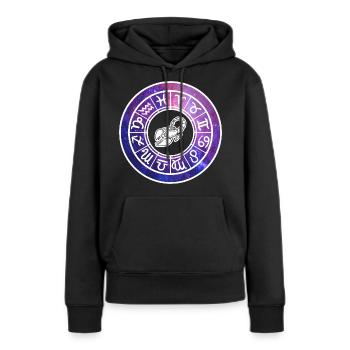 Horoscope du signe du zodiaque du signe du zodiaque du Scorpion - Sweat à capuche Premium bio Femme - noir - Devant - Julia (174cm)