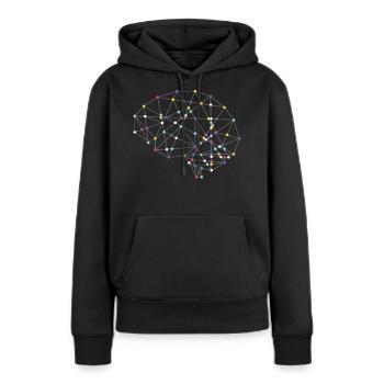 Tee-shirt intelligent pour les gens intelligents - Sweat à capuche Premium bio Femme - noir - Devant - Julia (174cm)