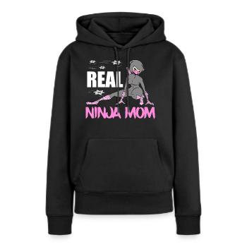 Real Ninja Mom Karate Martial Arts Fencer Ninja - Sweat à capuche Premium bio Femme - noir - Devant - Julia (174cm)