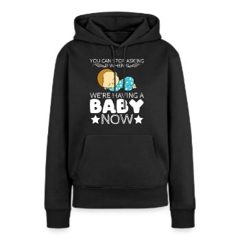 Elternschaft Mutterschaft Elternschaft Schwangerschaft Tee - Frauen Premium Bio Hoodie - Schwarz - Vorne - Julia (174cm)