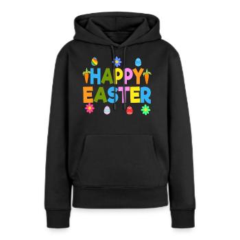 Le cadeau parfait pour ceux qui aiment Pâques et - Sweat à capuche Premium bio Femme - noir - Devant - Julia (174cm)