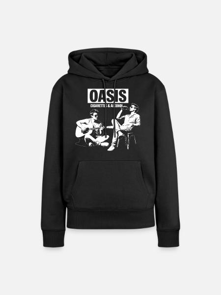 Cigarettes & Alcohol - Definitely Maybe - Frauen Premium Bio Hoodie - Schwarz
