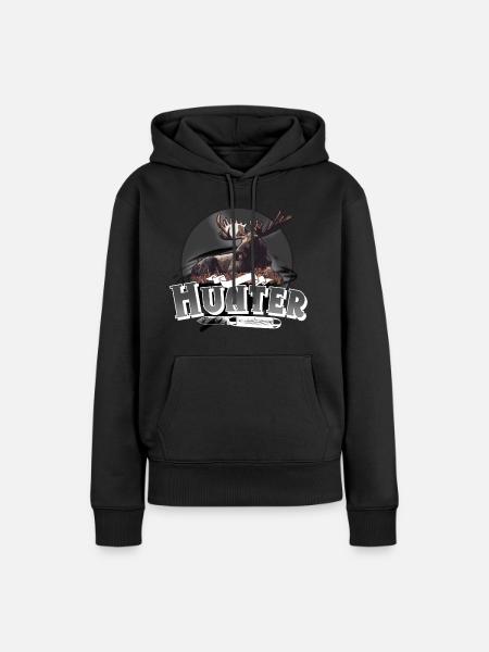 Hunter Jäger Jagen - Frauen Premium Bio Hoodie - Schwarz