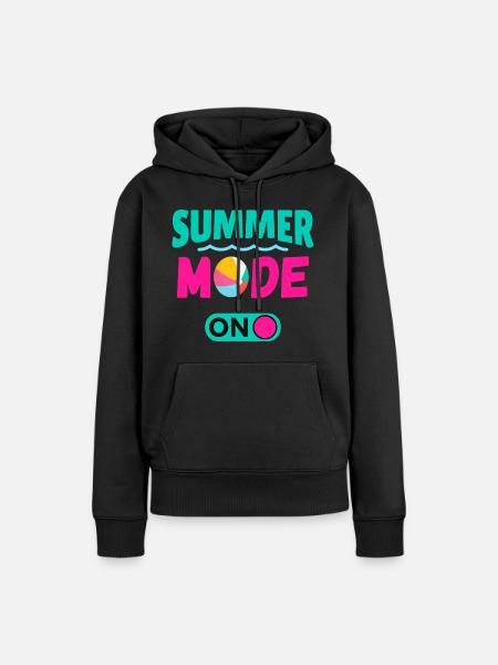 Sommermodus Ein - Frauen Premium Bio Hoodie - Schwarz