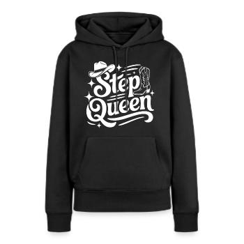 Reine de la Step, danse en ligne occidentale - Sweat à capuche Premium bio Femme - noir - Devant - Julia (174cm)