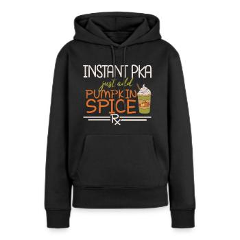 PKA instantanée | Pharmacie - Sweat à capuche Premium bio Femme - noir - Devant - Julia (174cm)