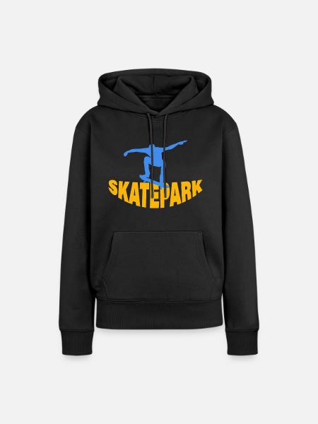 SKATEPARK - Frauen Premium Bio Hoodie - Schwarz