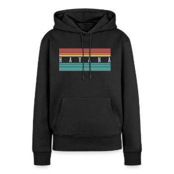 La Havane : Cadeau et souvenir parfaits - Sweat à capuche Premium bio Femme - noir - Devant - Julia (174cm)