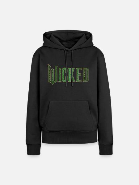 Wicked Design -logo - Dame Premium hoodie, økologisk bomuld - sort
