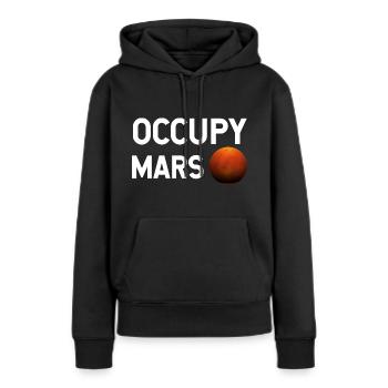 Occupy Mars Planète - Sweat à capuche Premium bio Femme - noir - Devant - Julia (174cm)