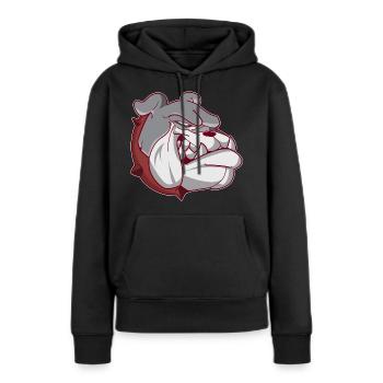 American Bulldog Hundekopf - Frauen Premium Bio Hoodie - Schwarz - Vorne - Julia (174cm)
