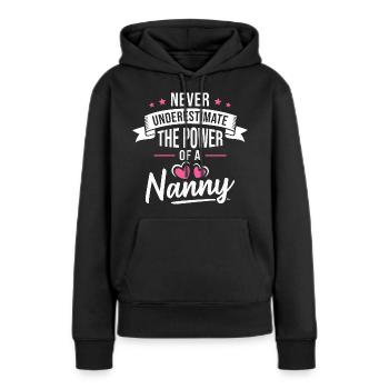 Babysitter Kinderbetreuung Kindermädchen - Frauen Premium Bio Hoodie - Schwarz - Vorne - Julia (174cm)