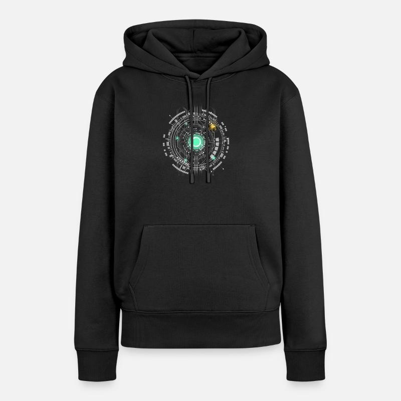 nerd CPU core computer code pc platine geek Hacker - Frauen Premium Bio Hoodie - Schwarz
