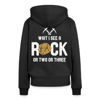 Géologie Pierre de Géologie Cadeau - Sweat à capuche Premium bio Femme - noir - Dos - Julia (174cm)