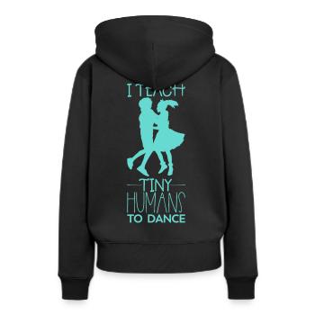 Tanzlehrer - Frauen Premium Bio Hoodie - Schwarz - Hinten - Julia (174cm)