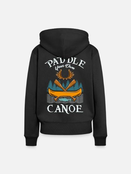 Kanu Kanufahren Kanutour - Frauen Premium Bio Hoodie - Schwarz