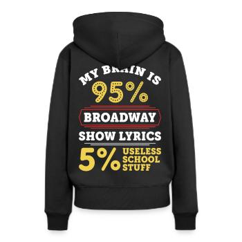 Theater - Frauen Premium Bio Hoodie - Schwarz - Hinten - Julia (174cm)
