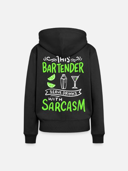 Barkeeper - Frauen Premium Bio Hoodie - Schwarz