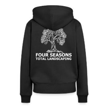 Aménagement paysager total quatre saisons - Sweat à capuche Premium bio Femme - noir - Dos - Julia (174cm)