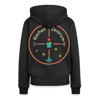 Rechenzentrum Garten Rechen Gärtner Gartenarbeit - Frauen Premium Bio Hoodie - Schwarz - Hinten - Julia (174cm)