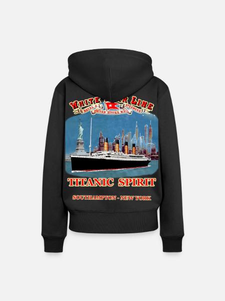 TITANIC SPIRIT création Louis RUNEMBERG © Adagp - Sweat à capuche Premium bio Femme - noir