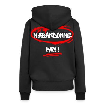Humorvoller Slogan gegen die Krankheit - Frauen Premium Bio Hoodie - Schwarz - Hinten - Julia (174cm)