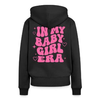 Baby Girl Geschenk Geburt Babyparty Mutter Tochter - Frauen Premium Bio Hoodie - Schwarz - Hinten - Julia (174cm)