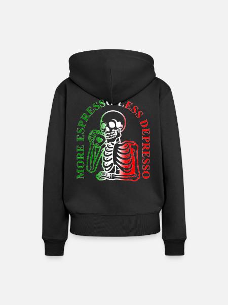 Espresso - Frauen Premium Bio Hoodie - Schwarz