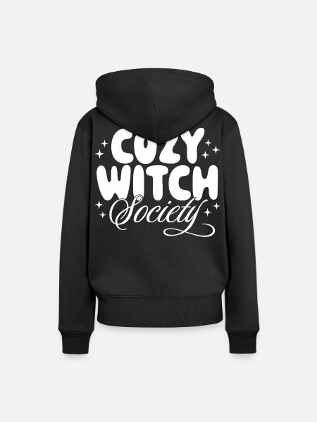 Kuschelige Hexen-Gesellschaft - Frauen Premium Bio Hoodie - Schwarz