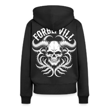 Crâne de la villa Gorblin - Sweat à capuche Premium bio Femme - noir - Dos - Julia (174cm)