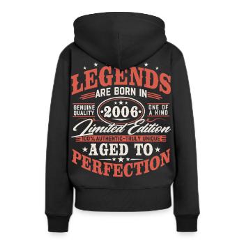 2006 Jahrgang Vintage Geburtstag Geschenk Retro - Frauen Premium Bio Hoodie - Schwarz - Hinten - Julia (174cm)