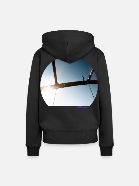 Freerunner / Parcours - Frauen Premium Bio Hoodie - Schwarz