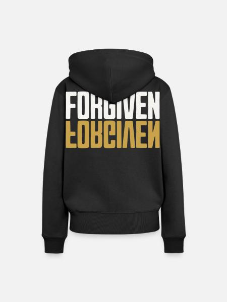 Forgiven Spiegel Design Weiß Gold Dark - Frauen Premium Bio Hoodie - Schwarz