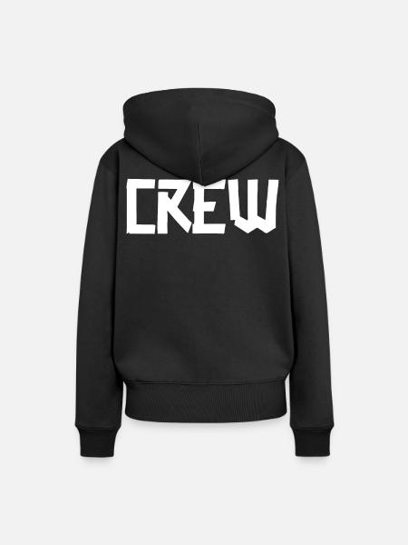 Crew Gaffer BIG Weiß - Frauen Premium Bio Hoodie - Schwarz