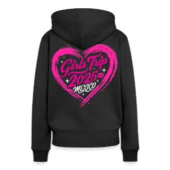 Girls Trip Mexiko 2025 - Frauen Premium Bio Hoodie - Schwarz - Hinten - Julia (174cm)
