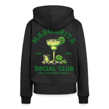 Margarita Social Club - Sweat à capuche Premium bio Femme - noir - Dos - Julia (174cm)