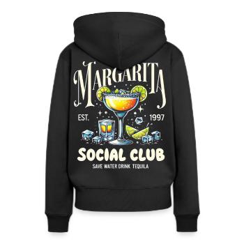 Margarita Social Club - Frauen Premium Bio Hoodie - Schwarz - Hinten - Julia (174cm)