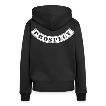 Couleurs Prospect MC Patch librement sélectionnables - Sweat à capuche Premium bio Femme - noir - Dos - Julia (174cm)