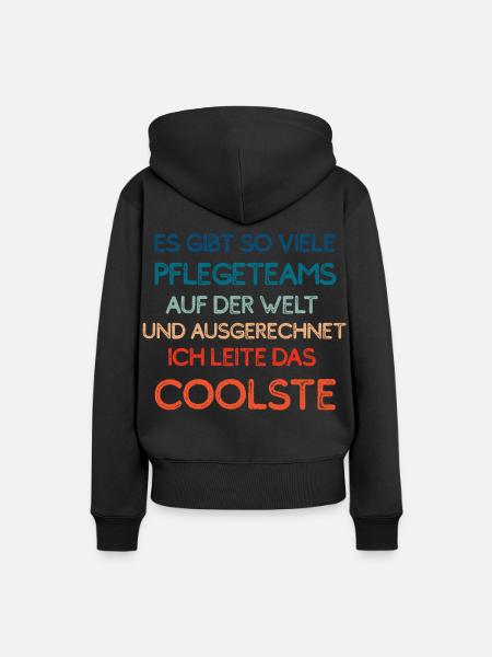 Das coolste Pflegeteam - Frauen Premium Bio Hoodie - Schwarz