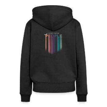 Filter Coffee Not People - Women’s Premium Organic Hoodie - black - Back - Julia (174cm)
