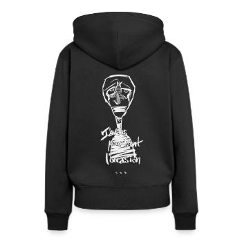 J avais pourtant l occasion - Sweat à capuche Premium bio Femme - noir - Dos - Julia (174cm)