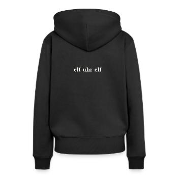 Carnaval 11:11 onze heures onze idée cadeau Alaaf - Sweat à capuche Premium bio Femme - noir - Dos - Julia (174cm)
